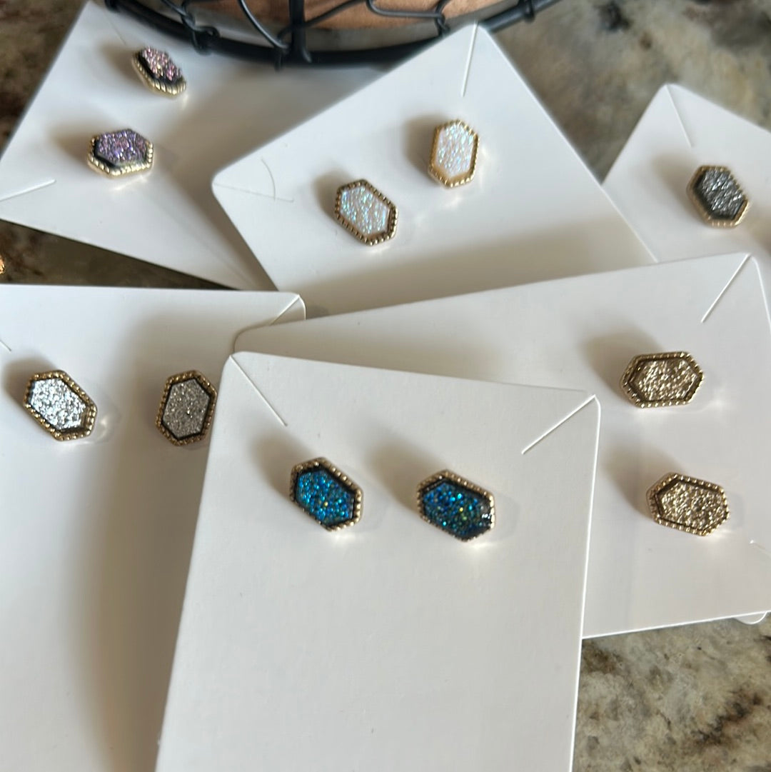 Druzy Stud Earrings