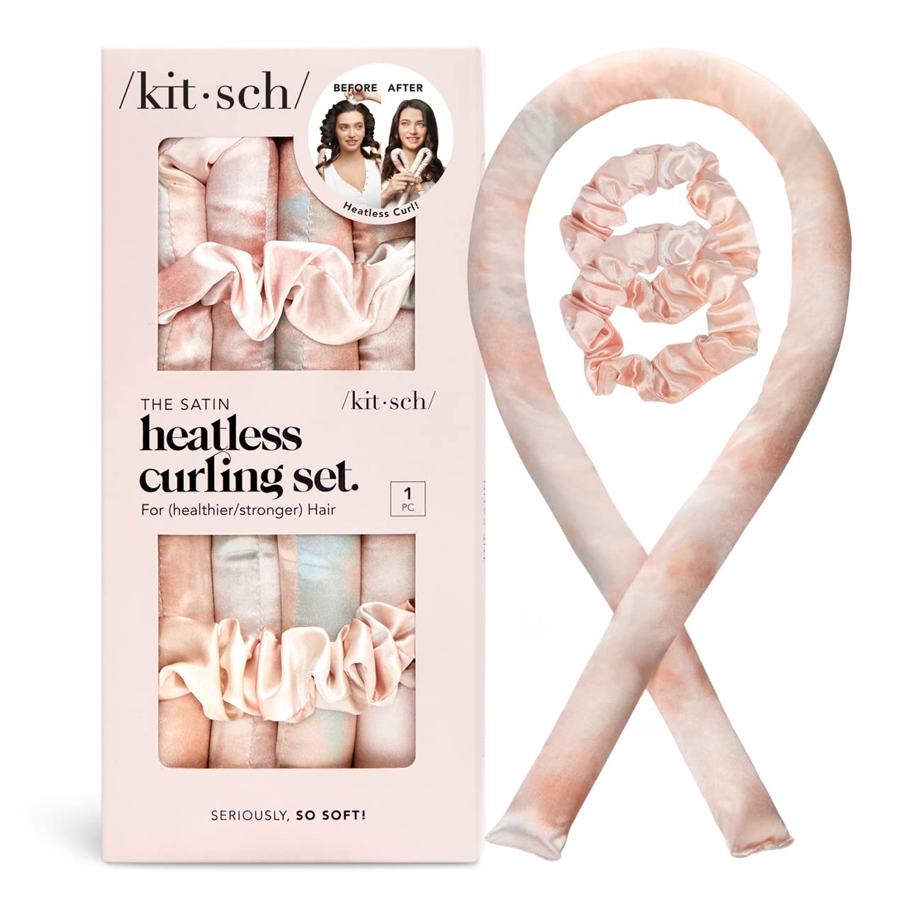 Satin Heatless Curling Set - Sunset Tie Dye