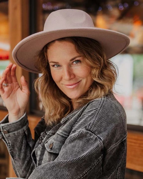 Blush Wide Brim Felt Hat