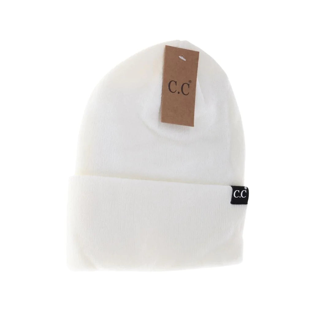 Unisex Wide Cuff Basic C.C Beanie