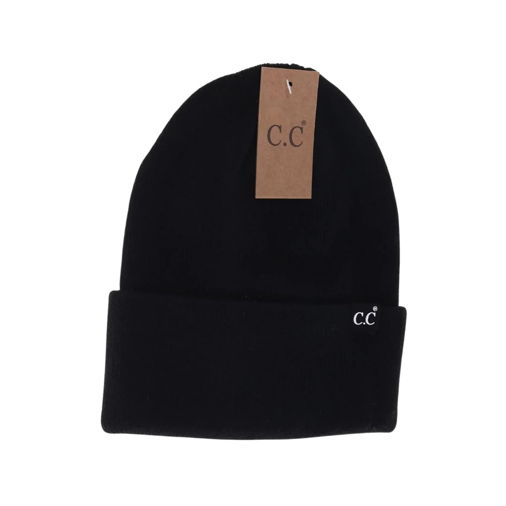 Unisex Wide Cuff Basic C.C Beanie