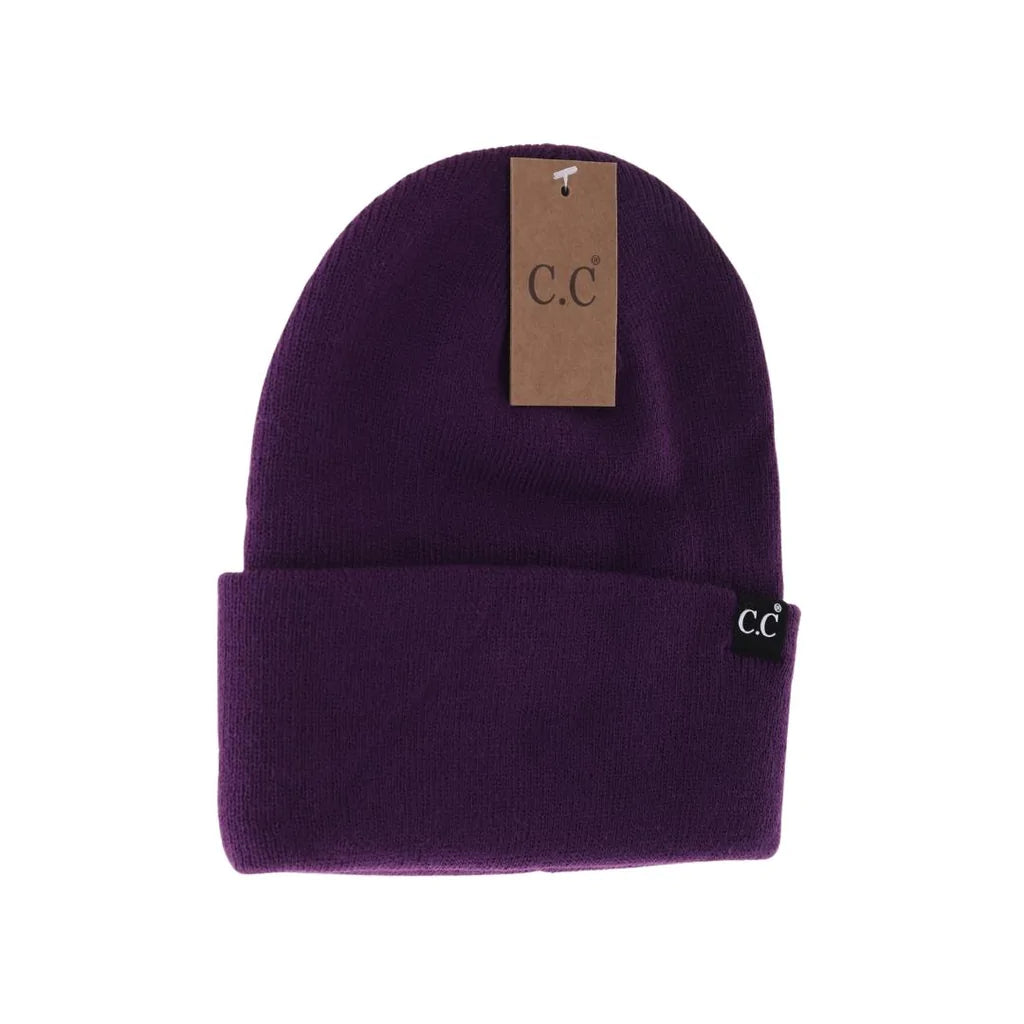 Unisex Wide Cuff Basic C.C Beanie