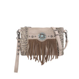 Montana West Concho Collection Clutch/Crossbody - TAN